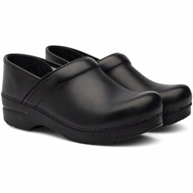 Dansko Professional Clog Black Box Leather DANSKO FOOTWEAR Roderer Shoe Center