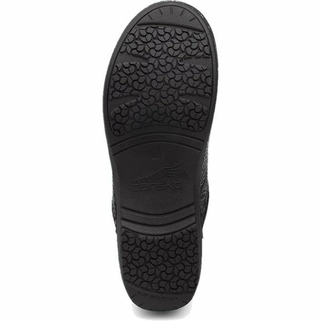 Dansko Women&#39;s XP 2.0 Slip-Resistant Nursing Clog Black Floral Leather DANSKO FOOTWEAR Roderer Shoe Center