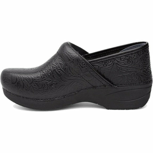 Dansko Women&#39;s XP 2.0 Slip-Resistant Nursing Clog Black Floral Leather DANSKO FOOTWEAR Roderer Shoe Center
