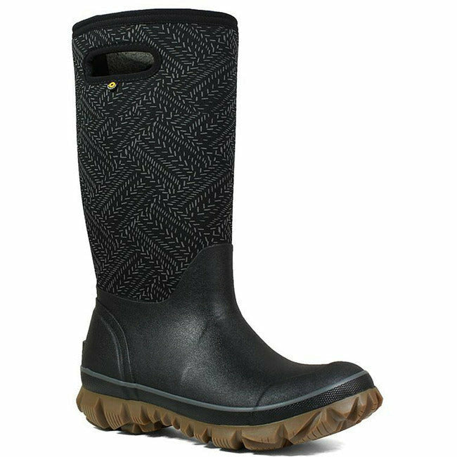 Bogs Women's Whiteout Fleck Fleece Lined Winter Boot Black COMBS COMPANY FOOTWEAR Roderer Shoe Center