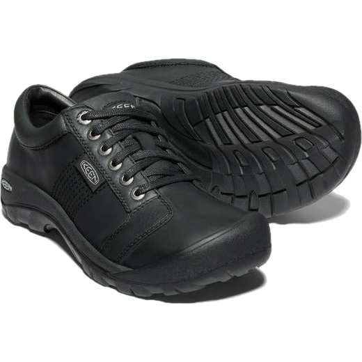 Keen Men&#39;s Austin Casual Shoe Black Water-Resistant Leather KEEN FOOTWEAR Roderer Shoe Center