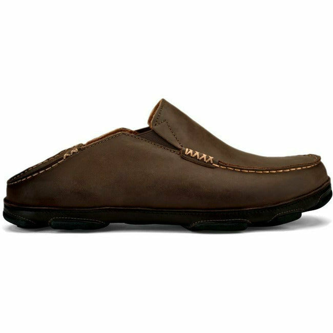 Olukai Men's Moloa Slip On Casual Shoe Wood/Java Waxed Nubuck OLUKAI FOOTWEAR Roderer Shoe Center