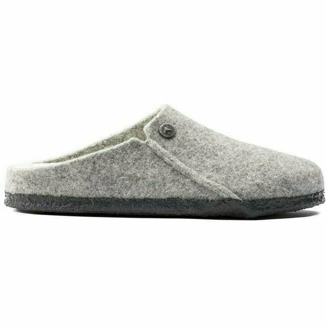 Birkenstock Women's Zermatt Wool Felt Gray Shearling Clog Narrow BIRKENSTOCK FOOTWEAR Roderer Shoe Center