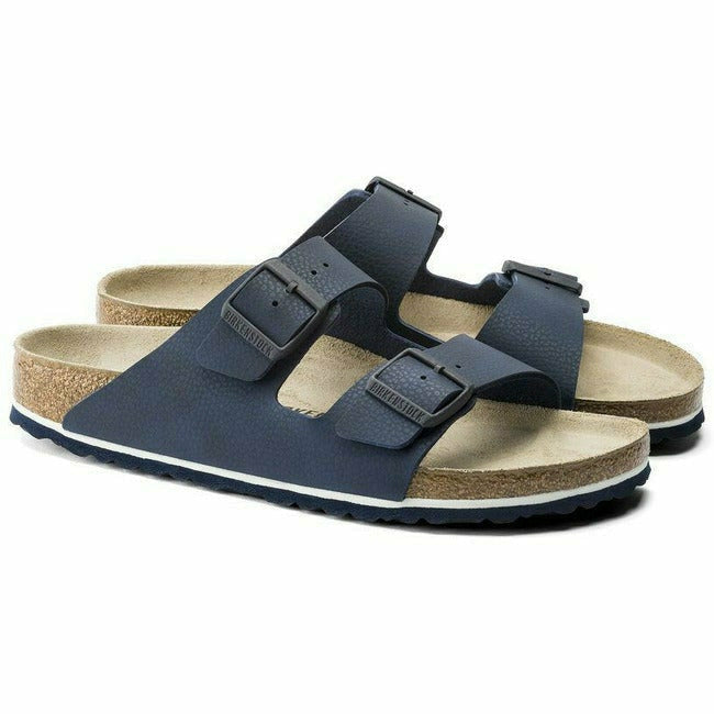 Birkenstock Arizona Dessert Soil Blue Leather Two Strap Sandal Regular BIRKENSTOCK FOOTWEAR Roderer Shoe Center