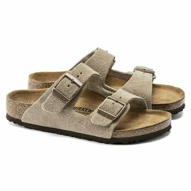 Pair of taupe suede Birkenstock Kids&