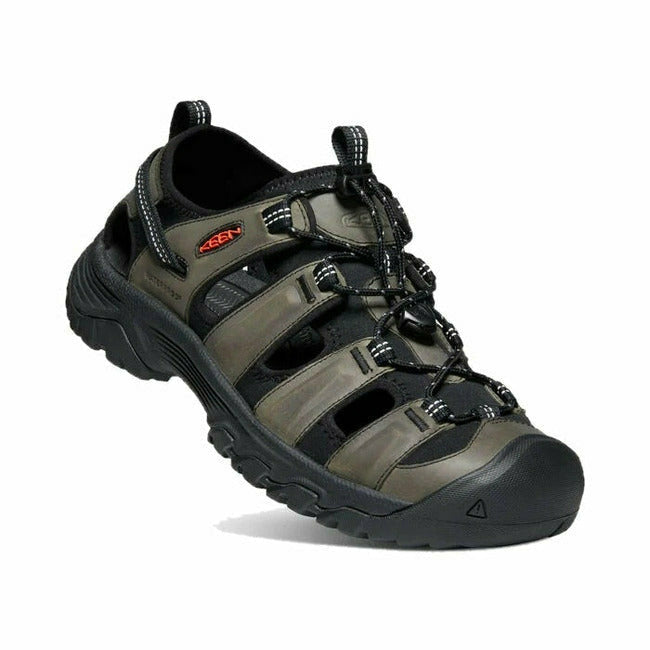 Keen Men&#39;s Targhee III Waterproof Leather Trail Sandal Gray/Black KEEN FOOTWEAR Roderer Shoe Center
