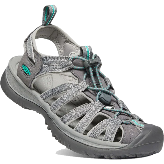 Keen Women&#39;s Whisper Water Friendly Sandal Grey/Green KEEN FOOTWEAR Roderer Shoe Center