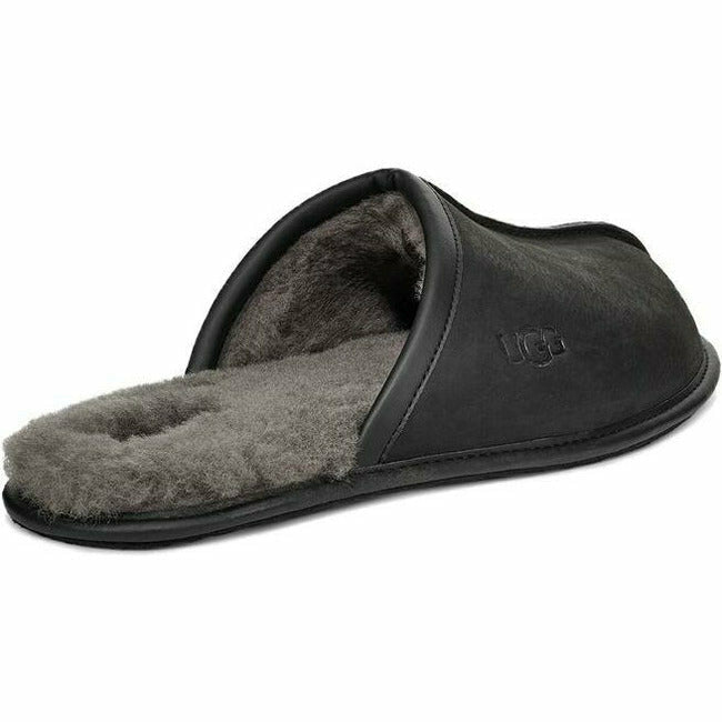 UGG Men's Scuff Leather Slipper Black 1108192-BLK