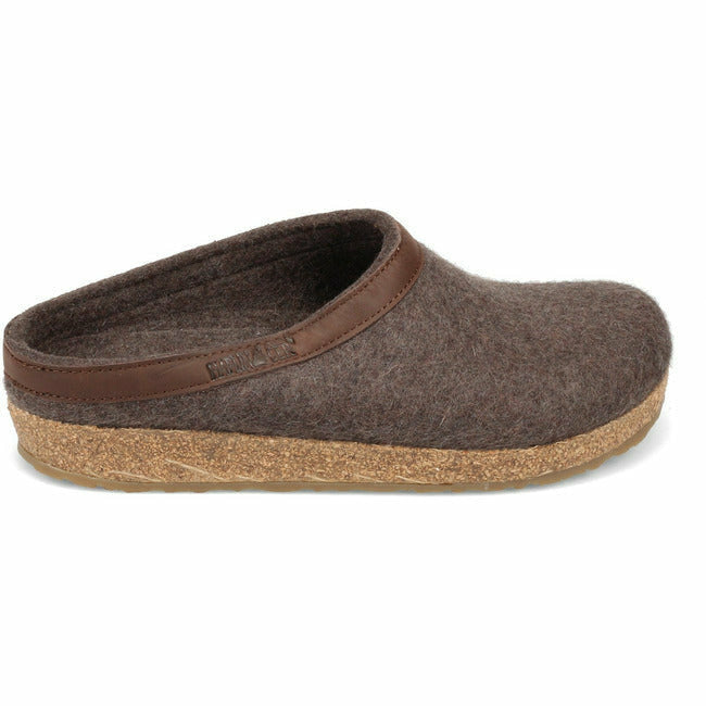 Haflinger Unisex GLZ Clog Smokey Brown 713001-63