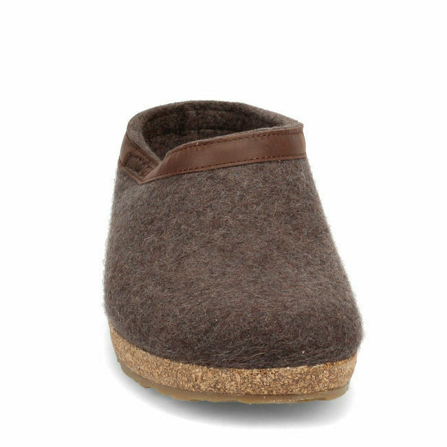 Haflinger Unisex GLZ Clog Smokey Brown 713001-63