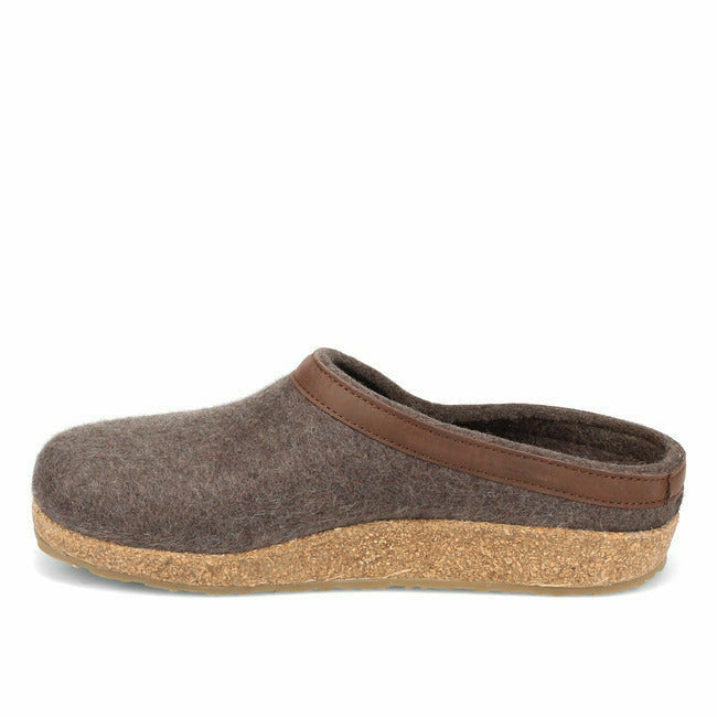 Haflinger Unisex GLZ Clog Smokey Brown 713001-63