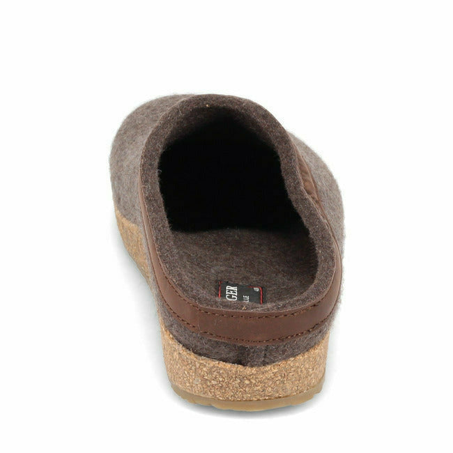 Haflinger Unisex GLZ Clog Smokey Brown 713001-63