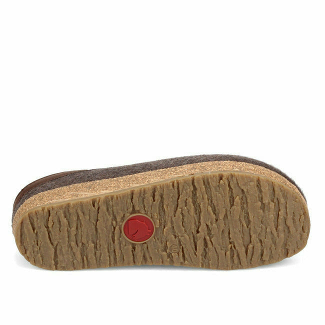 Haflinger Unisex GLZ Clog Smokey Brown 713001-63