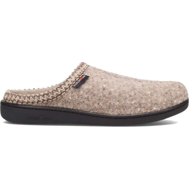 Haflinger Unisex AT Boiled Wool Hard Sole Clog Style Slipper Natural  HAFLINGER FOOTWEAR Roderer Shoe Center