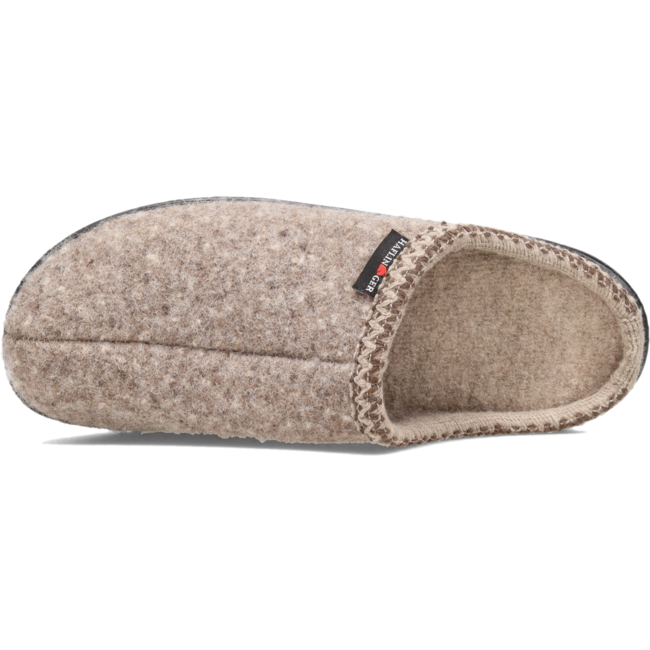 Haflinger Unisex AT Boiled Wool Hard Sole Clog Style Slipper Natural  HAFLINGER FOOTWEAR Roderer Shoe Center