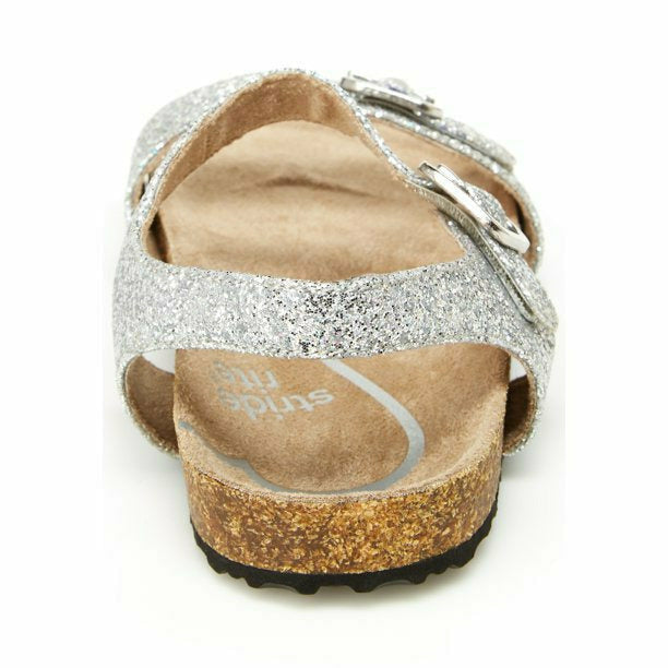 Stride Rite Girls Zuly (Toddler) Silver Sparkle Sandal Adjustable Straps STRIDE RITE FOOTWEAR Roderer Shoe Center