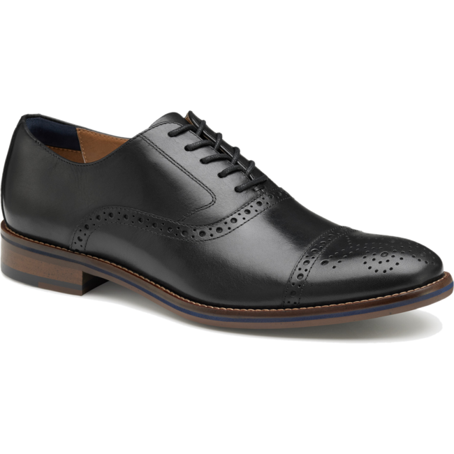 Johnston & Murphy Men's Conard 2.0 Cap Toe Dress Shoe Black Full Grain 20-3445