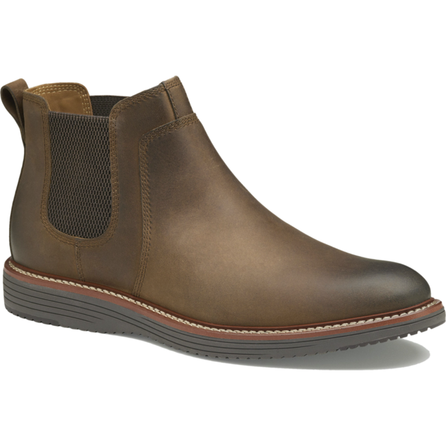 Johnston & Murphy Men's Upton Chelsea Boot Brown Oiled Full Grain 20-4328