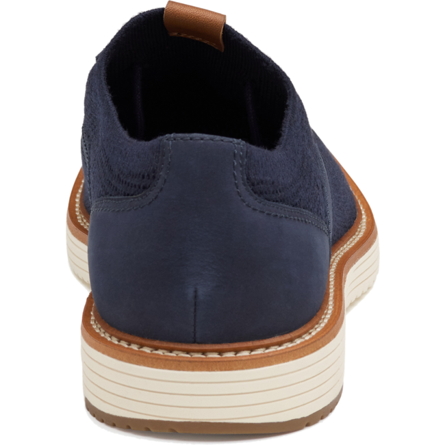 Johnston &amp; Murphy Men's Upton Knit Plain Toe Dress Shoe Navy Knit 20-5359
