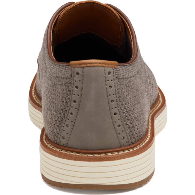 Johnston &amp; Murphy Men's Upton Knit Wingtip Dress Shoe Gray Knit 20-5368