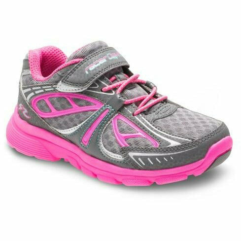 Stride Right Lights AC Light Up Sneaker (Toddler) Gray/Pink STRIDE RITE FOOTWEAR Roderer Shoe Center