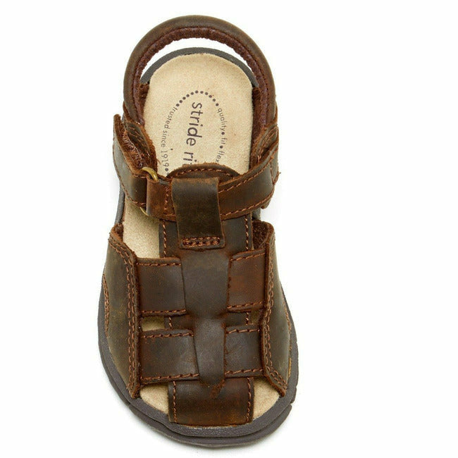 Stride Rite (Infant) Angler Fisherman Sandal Brown STRIDE RITE FOOTWEAR Roderer Shoe Center