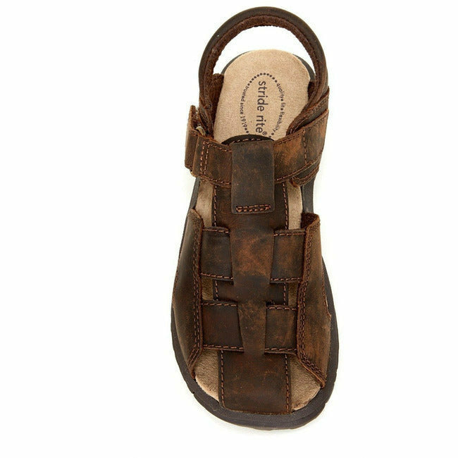 Stride Rite (Little Kids) Angler Fisherman Sandal Brown STRIDE RITE FOOTWEAR Roderer Shoe Center
