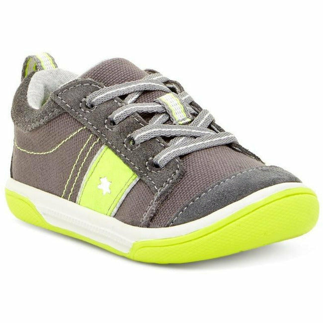 Stride Rite Zayden Casual Lace Up Sneaker Shoe Gray/Green STRIDE RITE FOOTWEAR Roderer Shoe Center