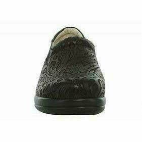 Alegria Women's Keli PRO Comfort Slipon Loafer Black Embossed Clog ALEGRIA FOOTWEAR Roderer Shoe Center