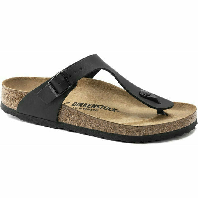 Birkenstock Women's Gizeh Black Birko Flor Sandals Regular Thong BIRKENSTOCK FOOTWEAR Roderer Shoe Center