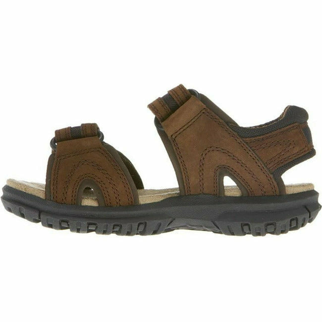 Stride Rite Kids Wyatt Sandal Velcro Closure (Little Kid) Dark Brown STRIDE RITE FOOTWEAR Roderer Shoe Center