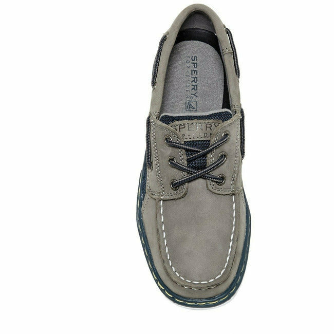 Sperry Billfish (Little Kid) Casual Slip On Boat Shoe Sport Gray/Navy STRIDE RITE FOOTWEAR Roderer Shoe Center