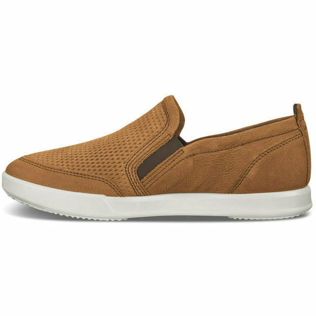 Muldyr makker Summen ECCO Men's Collin 2.0 Casual Slip On Sneaker Shoe Camel Nubuck Leather