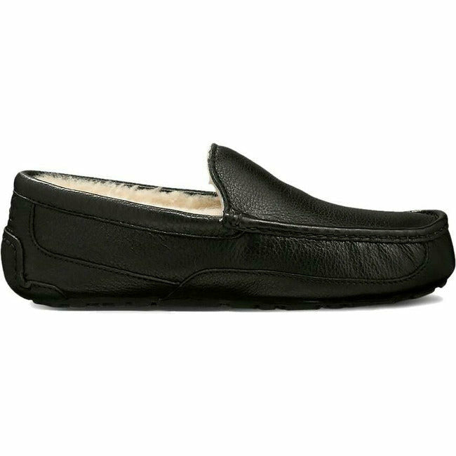 UGG Men's Ascot Leather Slipper Black 5379 BLK