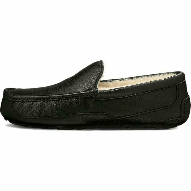 UGG Men's Ascot Leather Slipper Black 5379 BLK