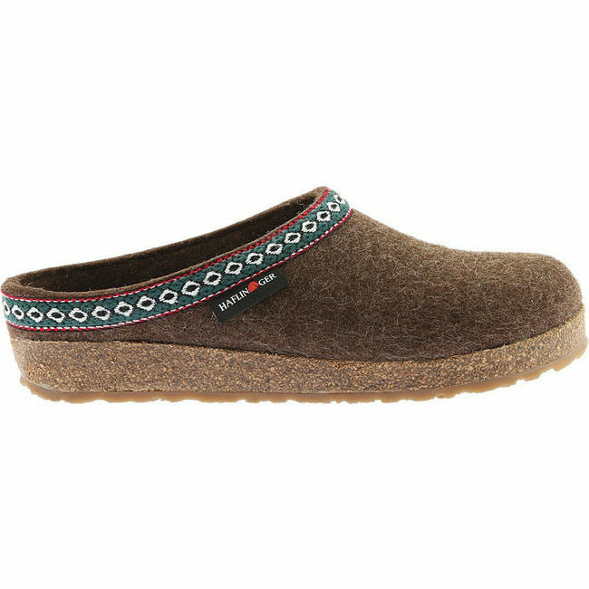 Haflinger Unisex Classic Grizzly Clog Chocolate 711001-552