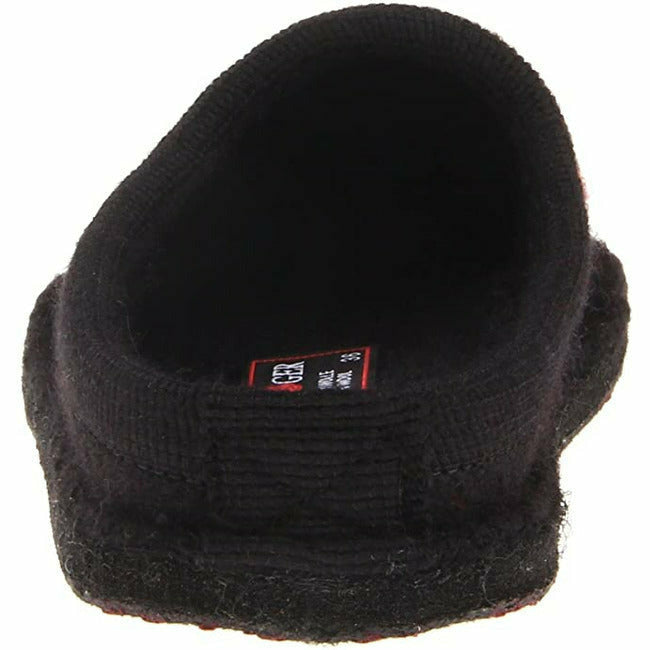 Haflinger Women&#39;s Boiled Wool Machine Washable House Slippers Black HAFLINGER FOOTWEAR Roderer Shoe Center