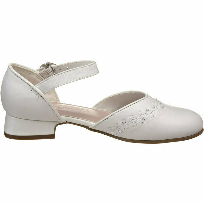Stride Rite Girls Vanessa Maryjane White Dress Shoe (Toddler) STRIDE RITE FOOTWEAR Roderer Shoe Center