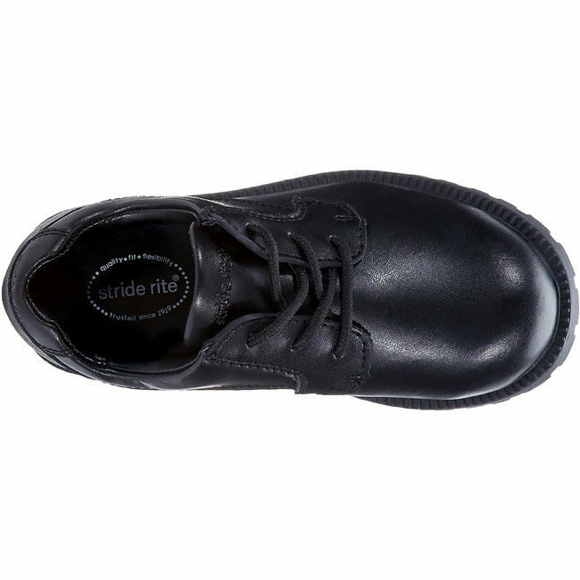 Stride Rite Kids Taft Lace Oxford Black Leather (Little Kid/Youth) STRIDE RITE FOOTWEAR Roderer Shoe Center