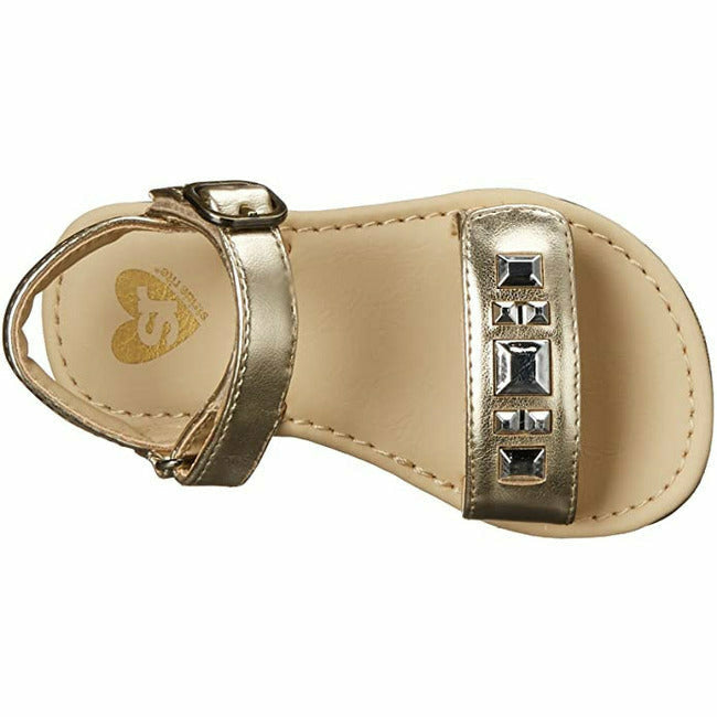 Stride Rite Girls Laverne Flexible Sandal (Infant) Gold STRIDE RITE FOOTWEAR Roderer Shoe Center