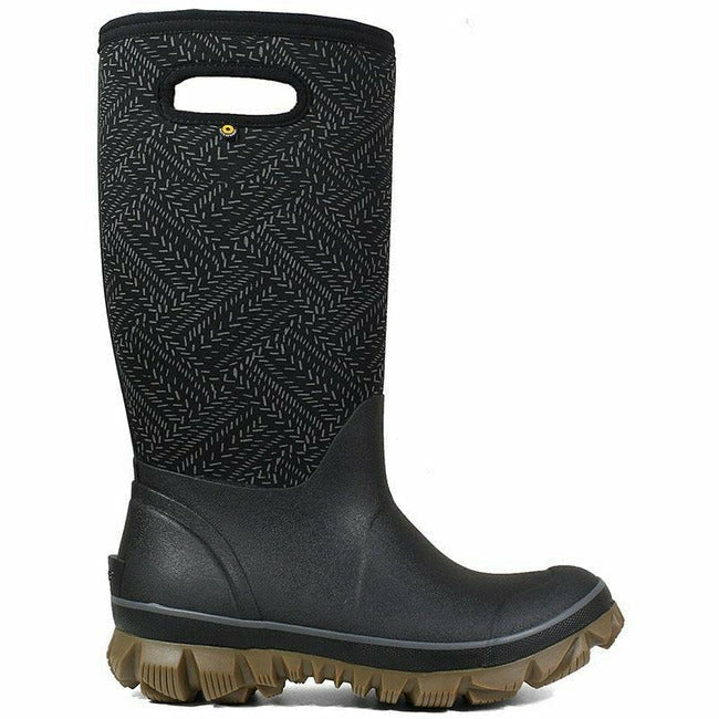 Bogs Women&#39;s Whiteout Fleck Fleece Lined Winter Boot Black COMBS COMPANY FOOTWEAR Roderer Shoe Center