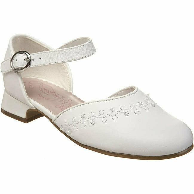 Stride Rite Girls Vanessa Maryjane White Dress Shoe (Toddler) STRIDE RITE FOOTWEAR Roderer Shoe Center