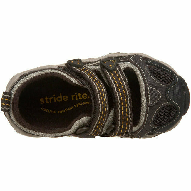Stride Rite NMS Ty (Infant) Adjustable Hook &amp; Loop Dark Brown/Taupe STRIDE RITE FOOTWEAR Roderer Shoe Center