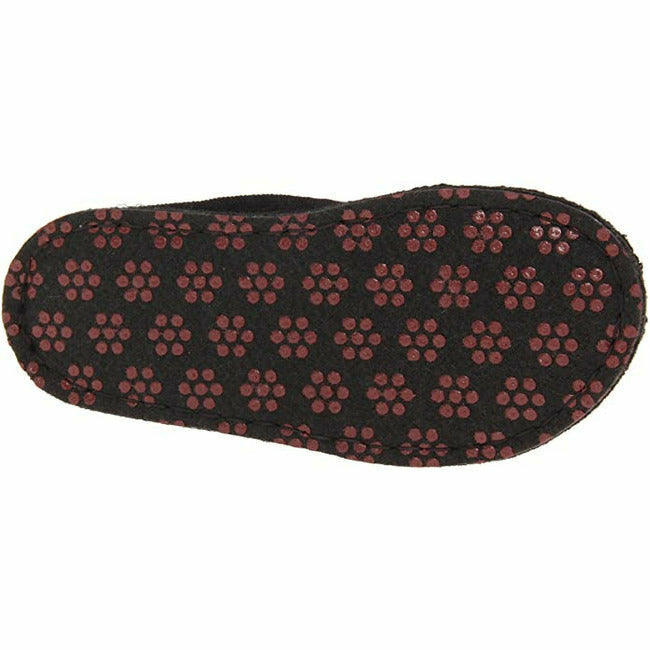 Haflinger Women&#39;s Boiled Wool Machine Washable House Slippers Black HAFLINGER FOOTWEAR Roderer Shoe Center