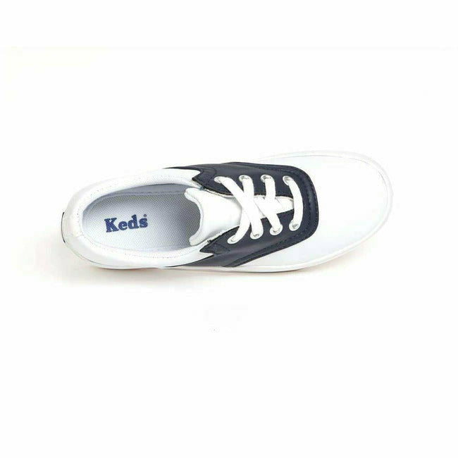 Keds Lace Saddle Shoe (Toddler) Navy/White Leather STRIDE RITE FOOTWEAR Roderer Shoe Center