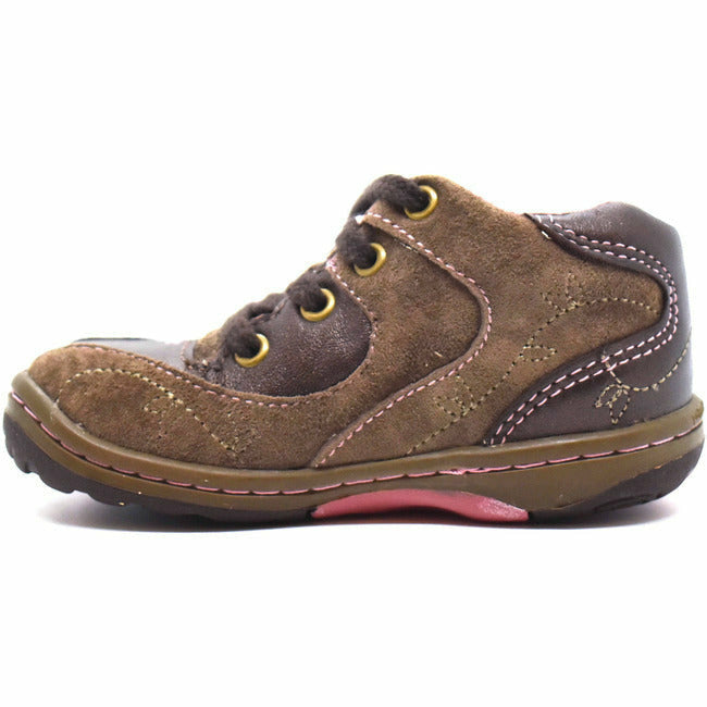 Stride Rite Noelle (Infant) Lace Up Espresso/ Brown Leather Suede STRIDE RITE FOOTWEAR Roderer Shoe Center