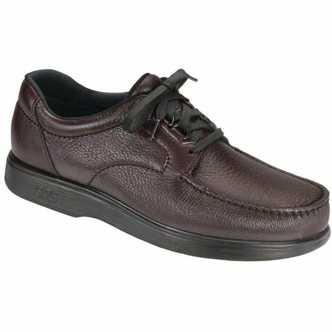 SAS Men's Bout Time Moc Toe Laceup Oxford Cordovan Leather Made in USA SAS FOOTWEAR Roderer Shoe Center