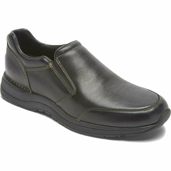 Rockport Men's Edge Hill II Double Gore Slip On Casual Black Leather ROCKPORT FOOTWEAR Roderer Shoe Center