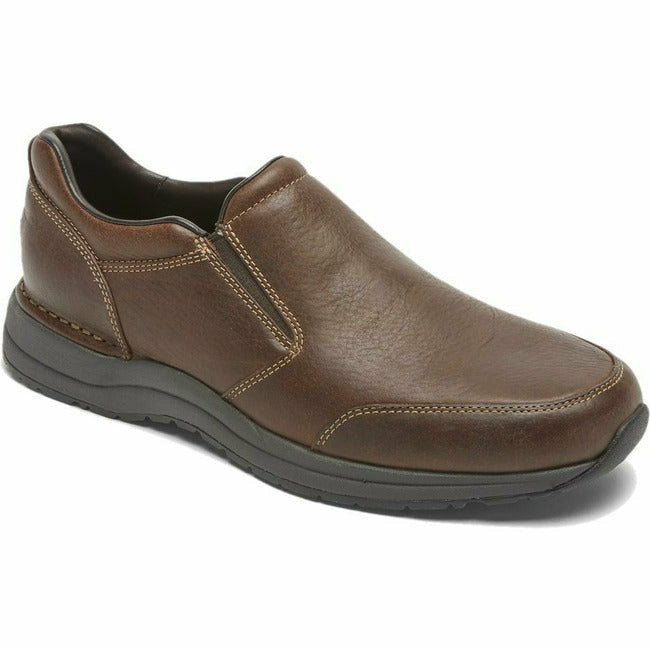Rockport Men's Edge Hill II Double Gore Slip On Casual Brown Leather ROCKPORT FOOTWEAR Roderer Shoe Center