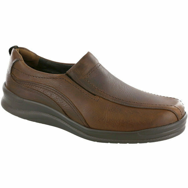 SAS Men's Cruise On Walking Comfort Slip On Shoe Brown Leather SAS FOOTWEAR Roderer Shoe Center